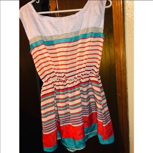 Striped silky tank top